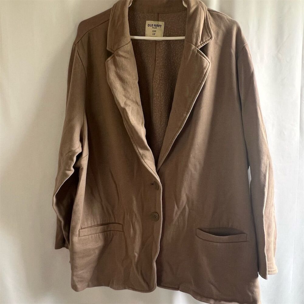 Old Navy Women's Plus Size 3X Brown Blazer Jacket Single Button